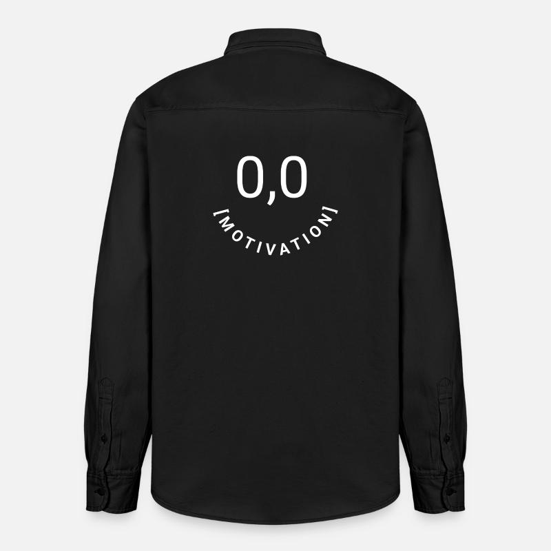Null Bock,null Motivation, 0,0 Motivation - Relaxed Fit Unisex Organic Hemd von Stanley/Stella - washed Black