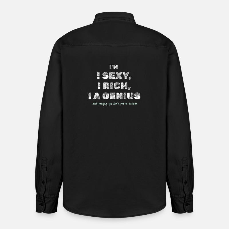 Boolean Joke – Funny Dev Tee - Relaxed Fit Unisex Organic Shirt by Stanley/Stella - washed black