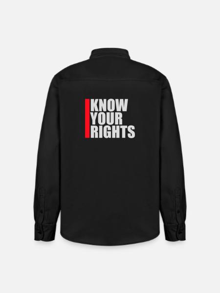 Know Your Rights Activism Justice Freedom - Relaxed Fit Unisex Organic Shirt by Stanley/Stella - washed black