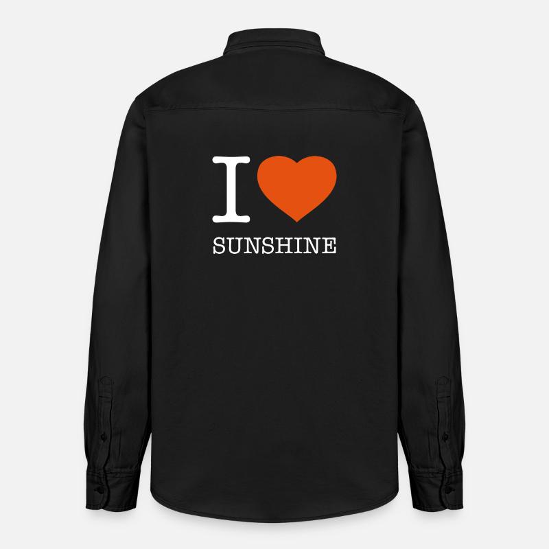 J’AIME LE SOLEIL SOLEIL - Chemise unisexe coupe décontractée bio Stanley/Stella - noir délavé