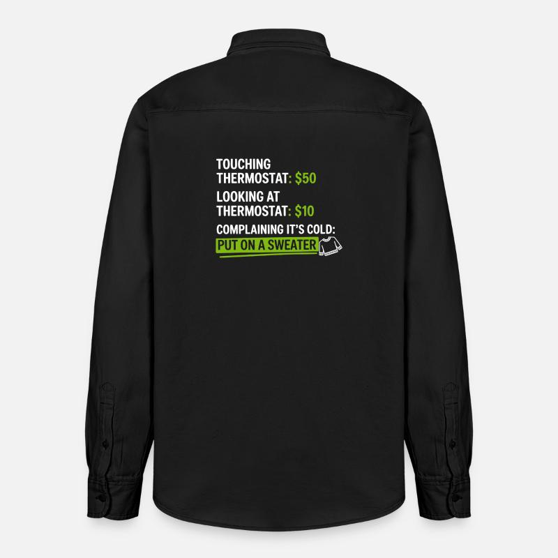 Thermostat-Humor: Zieh einen Pullover an - Relaxed Fit Unisex Organic Hemd von Stanley/Stella - washed Black