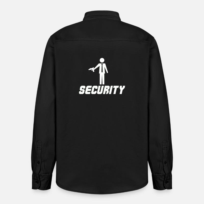 Security mit Waffe - Relaxed Fit Unisex Organic Hemd von Stanley/Stella - washed Black