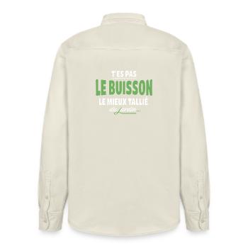You're not the best trimmed bush – expression - Relaxed Fit Unisex Organic Shirt by Stanley/Stella - soft Ecru - Back - AI Model Male 178 light (178cm)