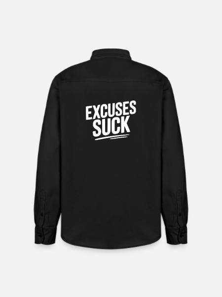 Les excuses sont nulles - Chemise unisexe coupe décontractée bio Stanley/Stella - noir délavé