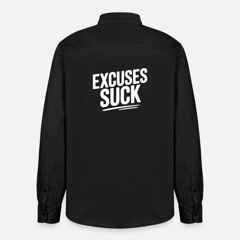 Les excuses sont nulles - Chemise unisexe coupe décontractée bio Stanley/Stella - noir délavé