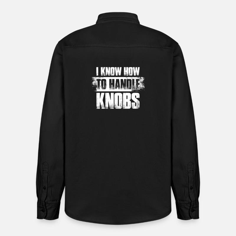 Handle knobs Tontechniker Toningenieur - Relaxed Fit Unisex Organic Hemd von Stanley/Stella - washed Black
