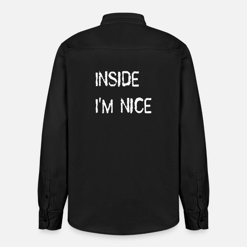 Inside i'm nice - Relaxed Fit Unisex Organic Hemd von Stanley/Stella - washed Black