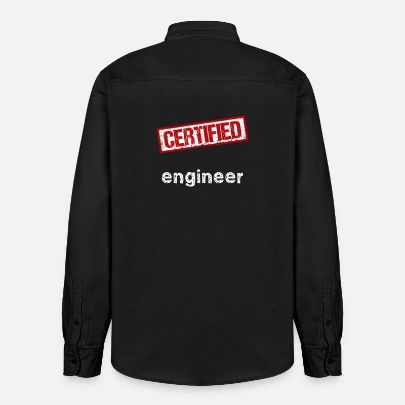 Ingénieur - Chemise unisexe coupe décontractée bio Stanley/Stella - noir délavé