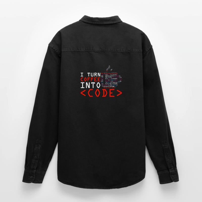 Programmers generate code from coffee Relaxed Fit Unisex Organic Shirt by Stanley/Stella