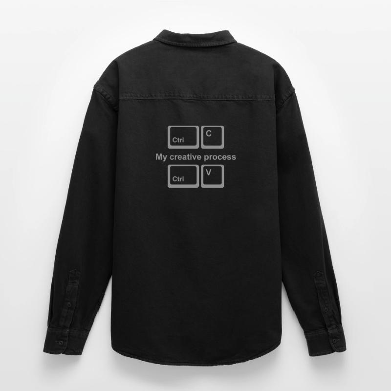 Copy Paste Shirt – Funny Coder & Designer Tee Relaxed Fit Unisex Organic Hemd von Stanley/Stella