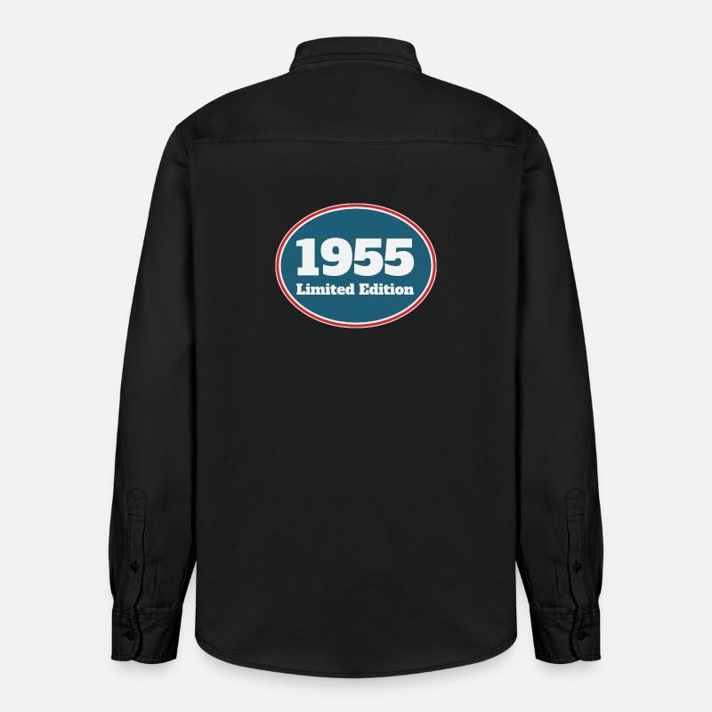 Edition Limitée 1955 Anniversaire Design - Chemise unisexe coupe décontractée bio Stanley/Stella - noir délavé