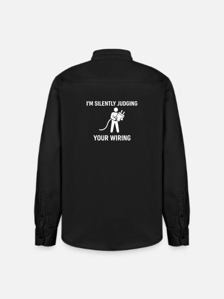 I'm Silently Judging Your Wiring - Relaxed Fit Unisex Organic Shirt by Stanley/Stella - washed black