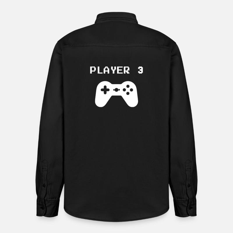 Retro Pixel Controller - Relaxed Fit Unisex Organic Hemd von Stanley/Stella - washed Black