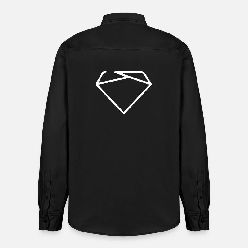 Symbole Logo - Chemise unisexe coupe décontractée bio Stanley/Stella - noir délavé