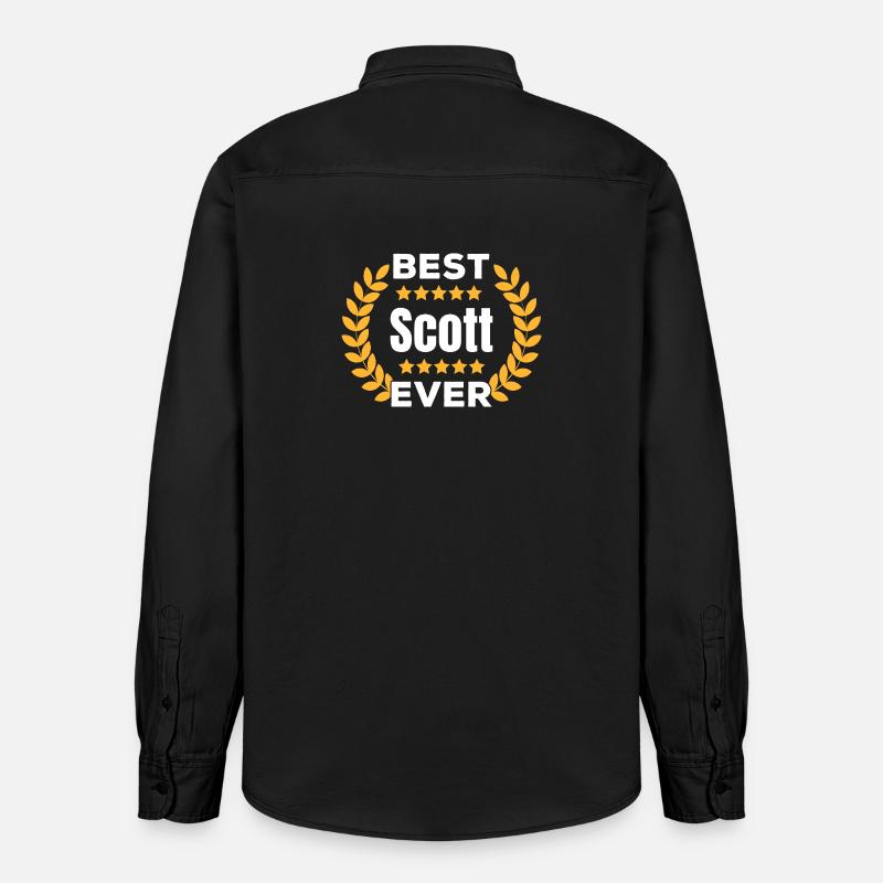 dBest Scott Ever Legend Name Gift - Chemise unisexe coupe décontractée bio Stanley/Stella - noir délavé