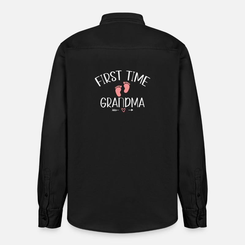Zum ersten Mal Oma werdende Großmutter - Relaxed Fit Unisex Organic Hemd von Stanley/Stella - washed Black