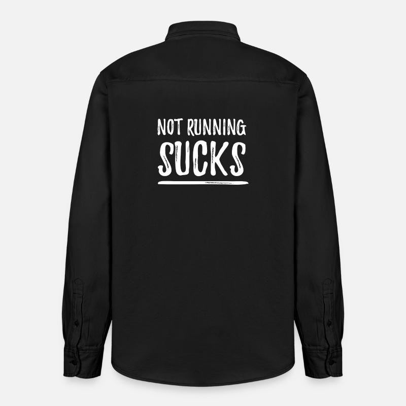 Ne pas courir, c’est nul - Chemise unisexe coupe décontractée bio Stanley/Stella - noir délavé
