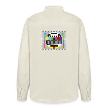 Test-Bild - Relaxed Fit Unisex Organic Hemd von Stanley/Stella - Natur - Hinten - AI Model Male 178 light (178cm)