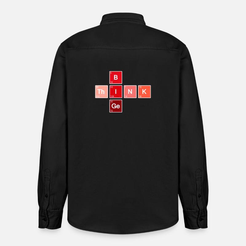 Think Big (Rot) - Relaxed Fit Unisex Organic Hemd von Stanley/Stella - washed Black