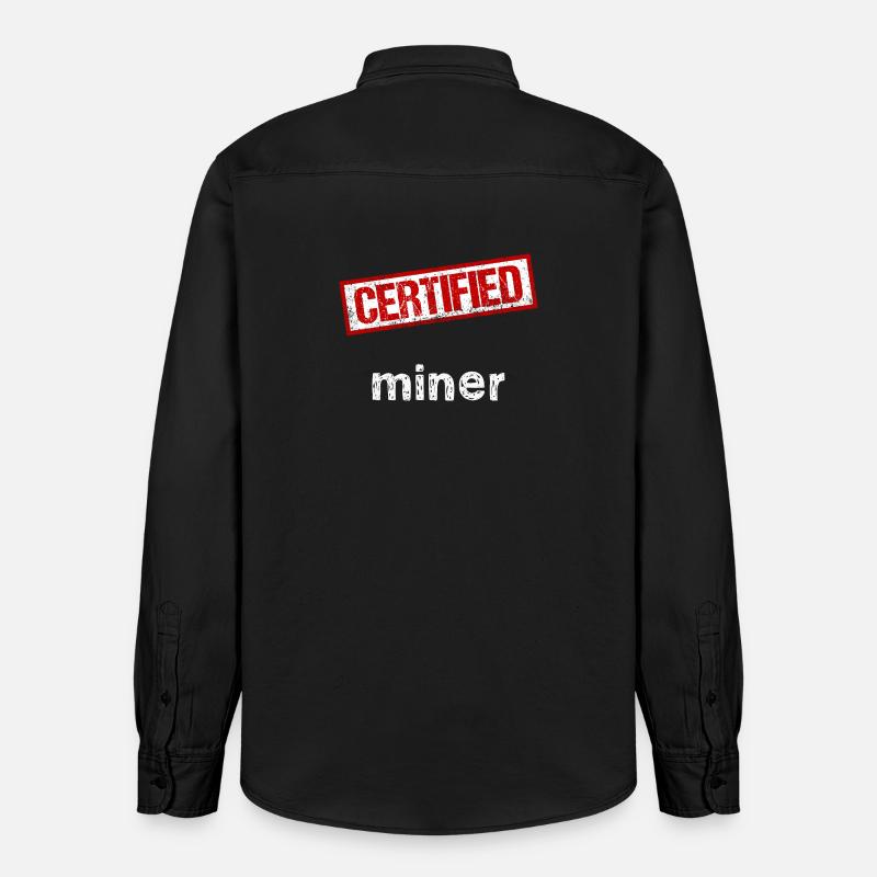 Mineur - Chemise unisexe coupe décontractée bio Stanley/Stella - noir délavé