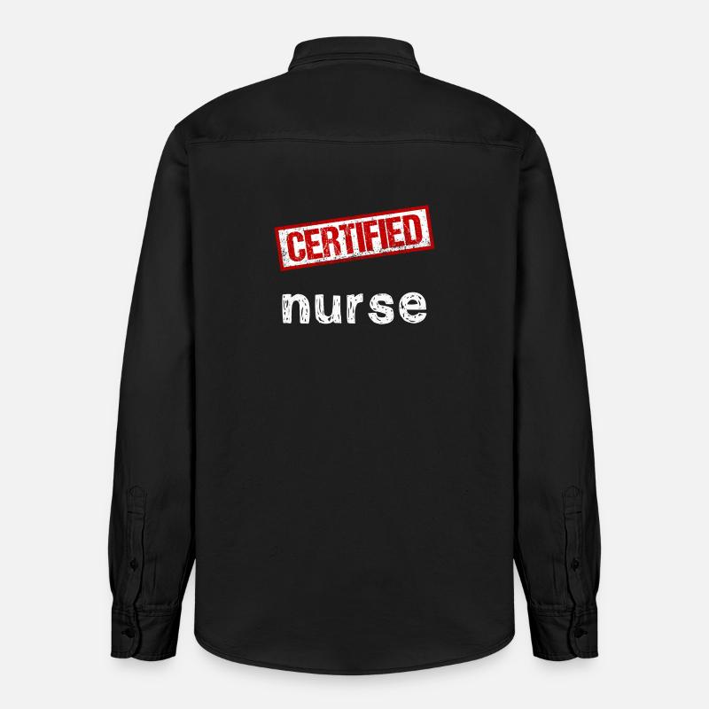 Infirmier - Chemise unisexe coupe décontractée bio Stanley/Stella - noir délavé