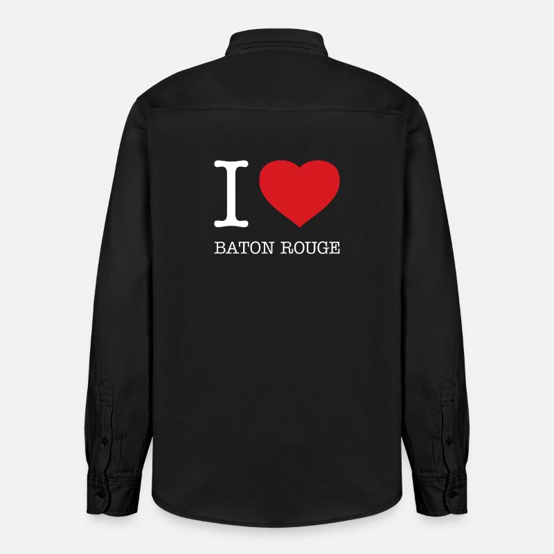 J’ADORE BATON ROUGE - Chemise unisexe coupe décontractée bio Stanley/Stella - noir délavé