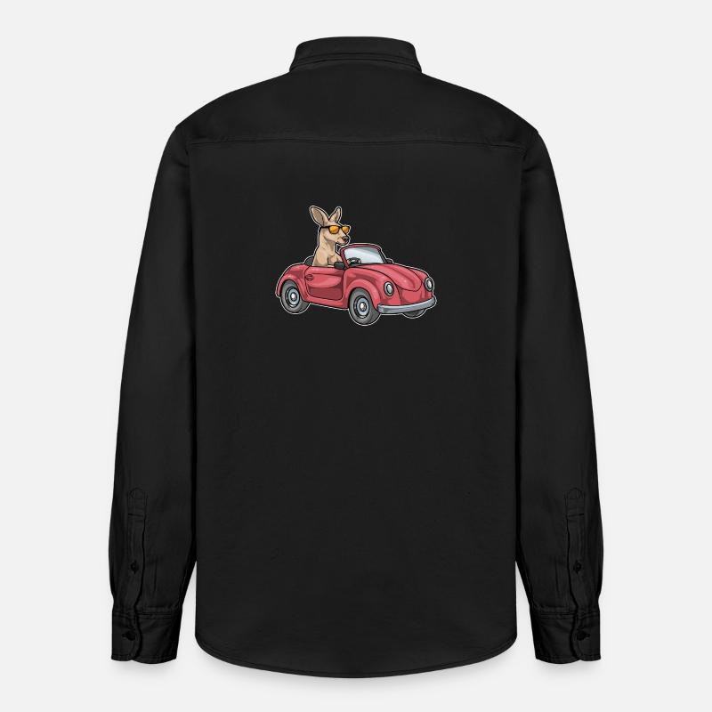 Känguru Auto - Relaxed Fit Unisex Organic Hemd von Stanley/Stella - washed Black