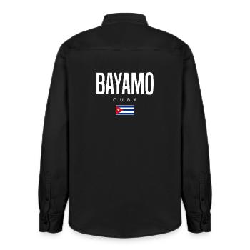 Bayamo Cuba Cubans - Relaxed Fit Unisex Organic Shirt by Stanley/Stella - washed black - Back - AI Model Male 178 light (178cm)