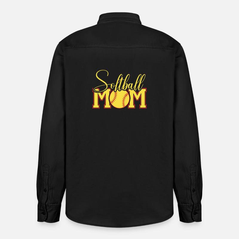 Softball Mom Ball Crest - Chemise unisexe coupe décontractée bio Stanley/Stella - noir délavé