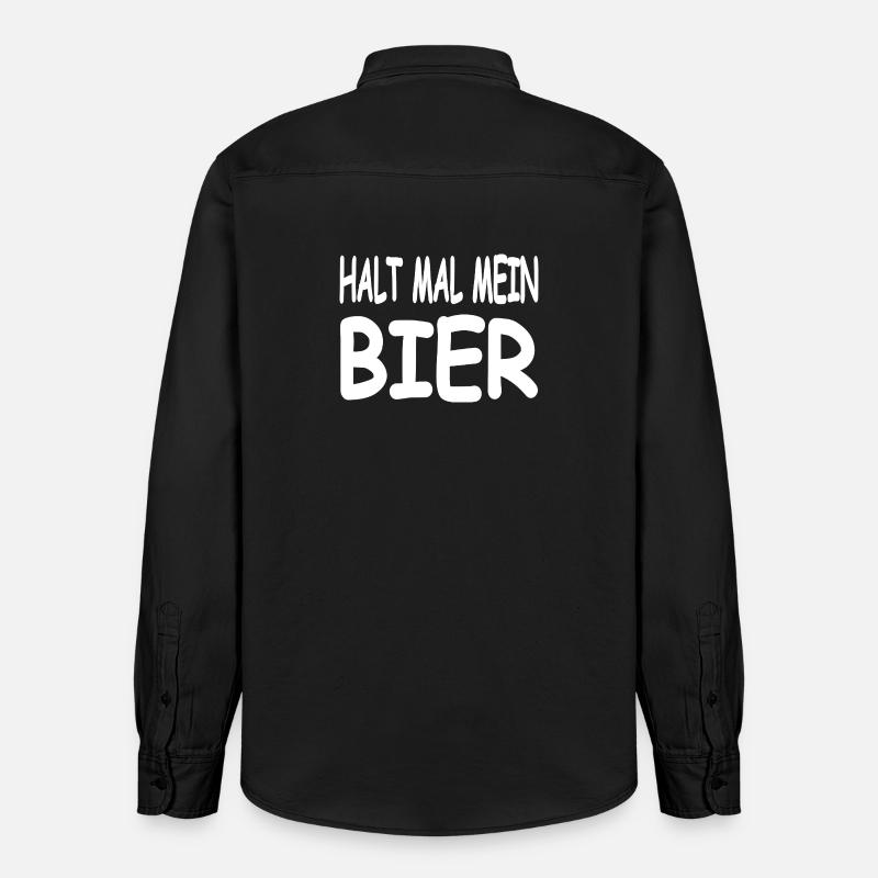 Bier - Relaxed Fit Unisex Organic Hemd von Stanley/Stella - washed Black