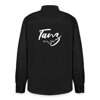 Dance out of line – Be different and unique - Relaxed Fit Unisex Organic Shirt by Stanley/Stella - washed black - Back - AI Model Male 178 light (178cm)