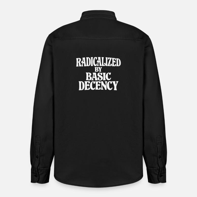 Radicalized by Basic Decency - Relaxed Fit Unisex Organic Hemd von Stanley/Stella - washed Black
