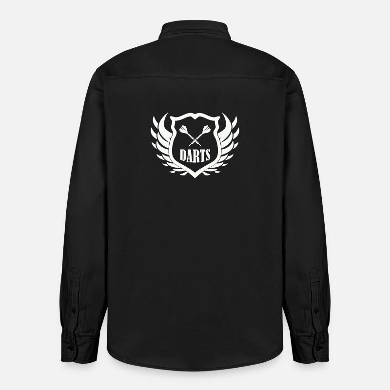darts_shield - Chemise unisexe coupe décontractée bio Stanley/Stella - noir délavé