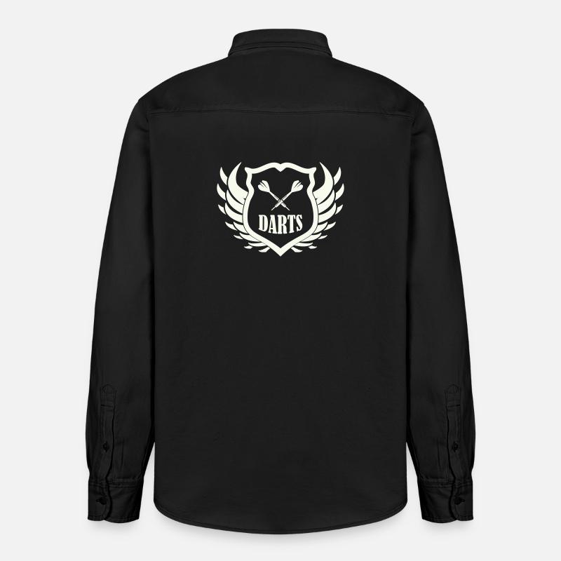 darts_shield - Chemise unisexe coupe décontractée bio Stanley/Stella - noir délavé