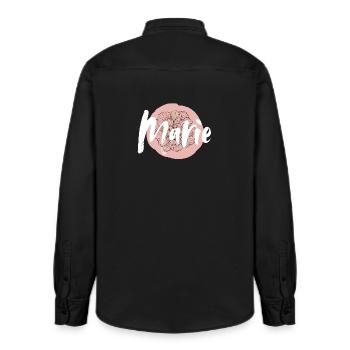 Marie Mädchenname Baby Shower Baby Girl Name - Relaxed Fit Unisex Organic Hemd von Stanley/Stella - washed Black - Hinten - AI Model Male 178 light (178cm)
