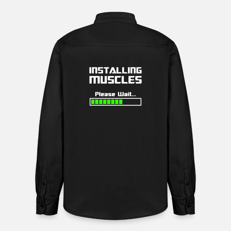 Installing Muscles Installer des muscles - Chemise unisexe coupe décontractée bio Stanley/Stella - noir délavé