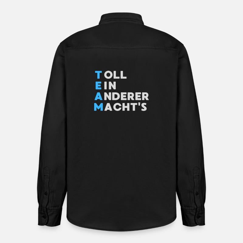 TEAM Toll Ein Anderer Macht`s - Relaxed Fit Unisex Organic Hemd von Stanley/Stella - washed Black