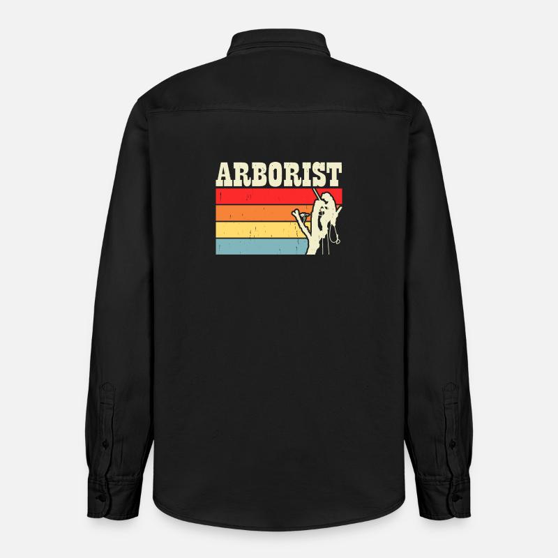 Baumpfleger Holzarbeiter Waldarbeiter Geschenk - Relaxed Fit Unisex Organic Hemd von Stanley/Stella - washed Black
