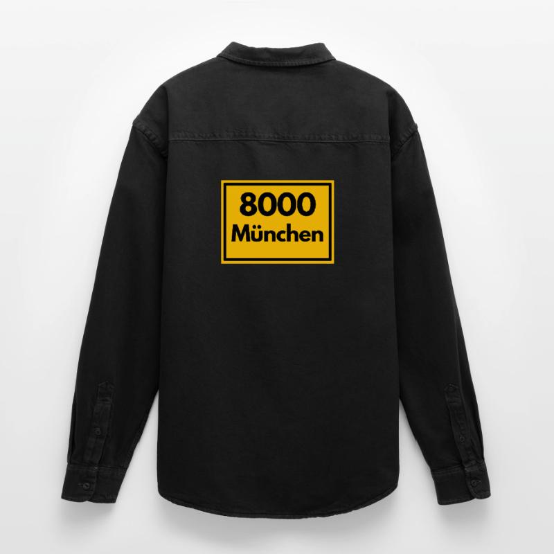 OLD POSTCODE POSTCODE RETRO 8000 MUNICH BAVARIA Relaxed Fit Unisex Organic Shirt by Stanley/Stella