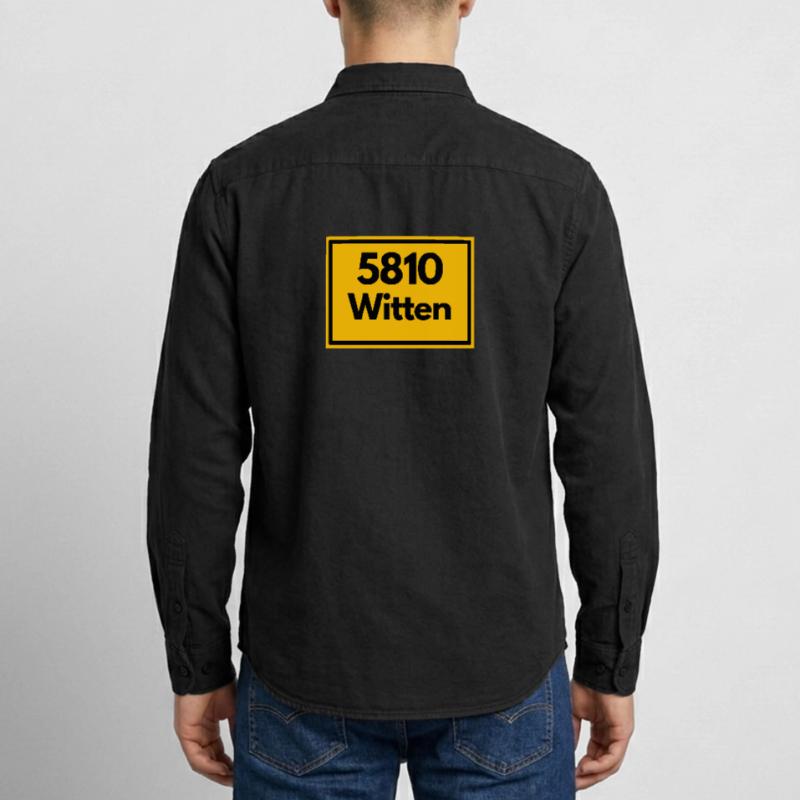 OLD POSTCODE POSTCODE RETRO 5810 WITTEN RUHRGEBIET Relaxed Fit Unisex Organic Shirt by Stanley/Stella