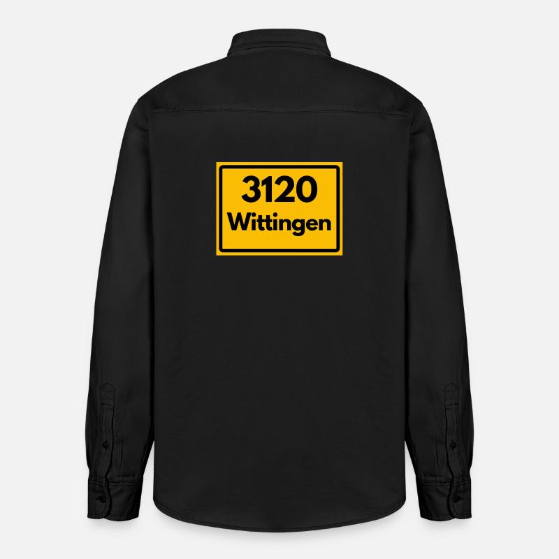 OLD POSTCODE POSTCODE RETRO 3120 WITTRINGEN - Relaxed Fit Unisex Organic Shirt by Stanley/Stella - washed black