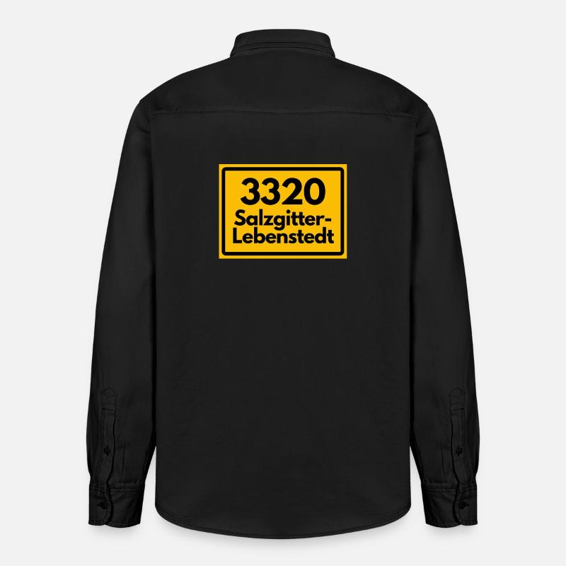 OLD POSTCODE POSTCODE RETRO 3320 SALZGITTER - Relaxed Fit Unisex Organic Shirt by Stanley/Stella - washed black