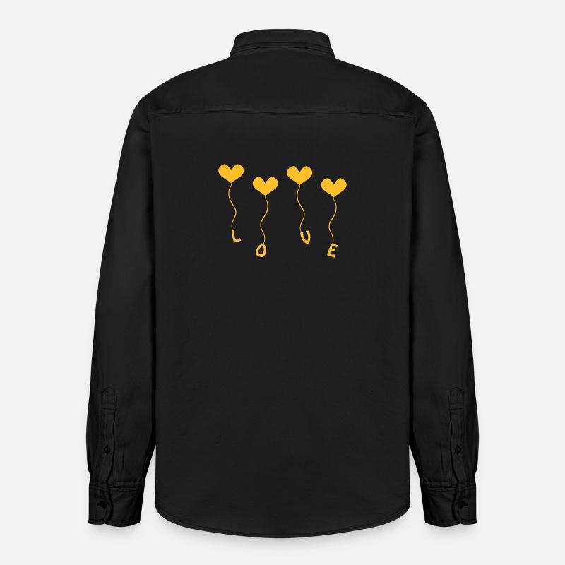 Love (4) - Relaxed Fit Unisex Organic Hemd von Stanley/Stella - washed Black