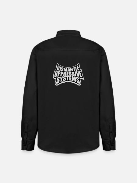 Dismantle Oppressive Systems Activism Statement - Relaxed Fit Unisex Organic Shirt by Stanley/Stella - washed black