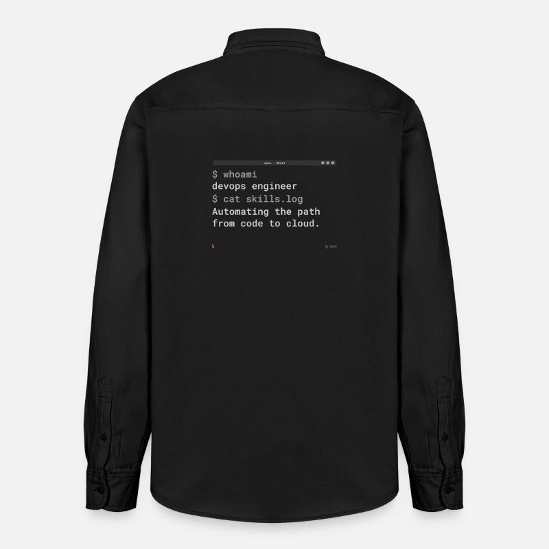 DevOps Engineer Terminal - IT Design - Relaxed Fit Unisex Organic Shirt by Stanley/Stella - washed black