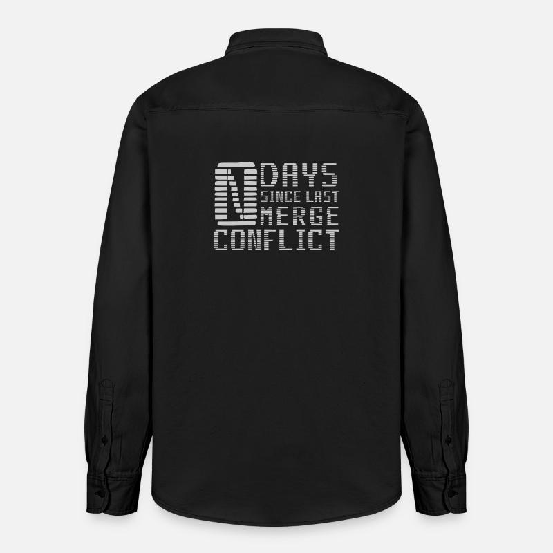 Merge Conflict Software Developer Developer geek - Relaxed Fit Unisex Organic Shirt by Stanley/Stella - washed black