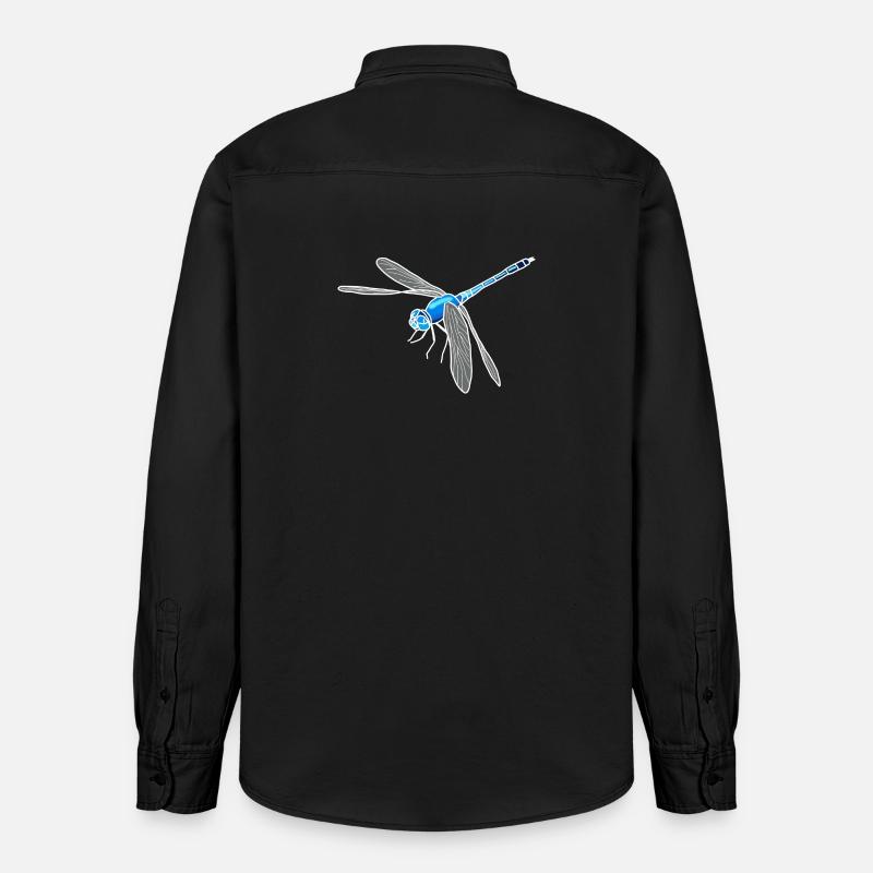 Libelle - Relaxed Fit Unisex Organic Hemd von Stanley/Stella - washed Black