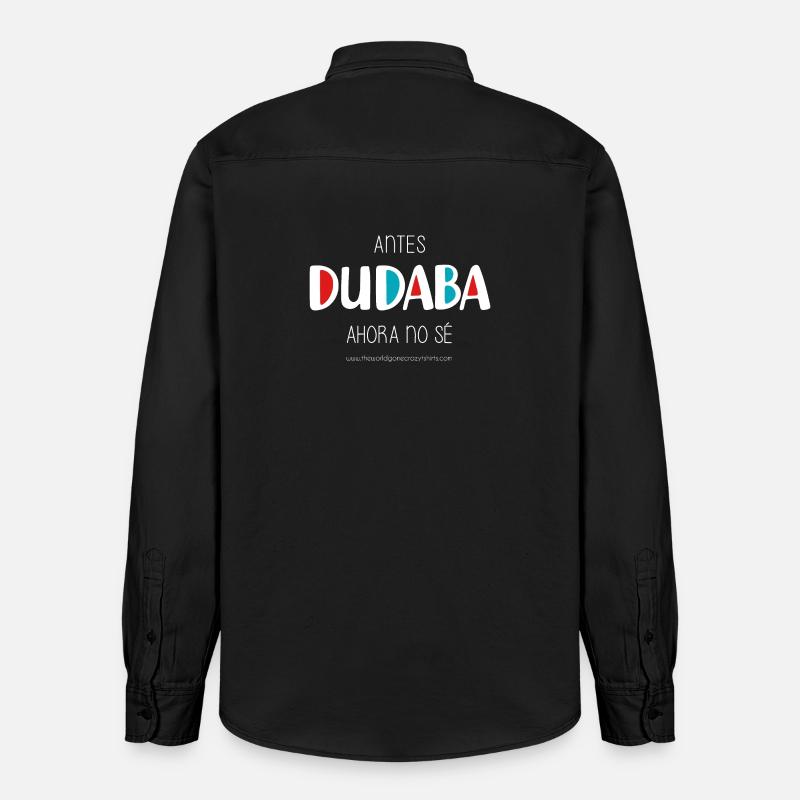 J’avais l’habitude de douter (sombre) - Chemise unisexe coupe décontractée bio Stanley/Stella - noir délavé