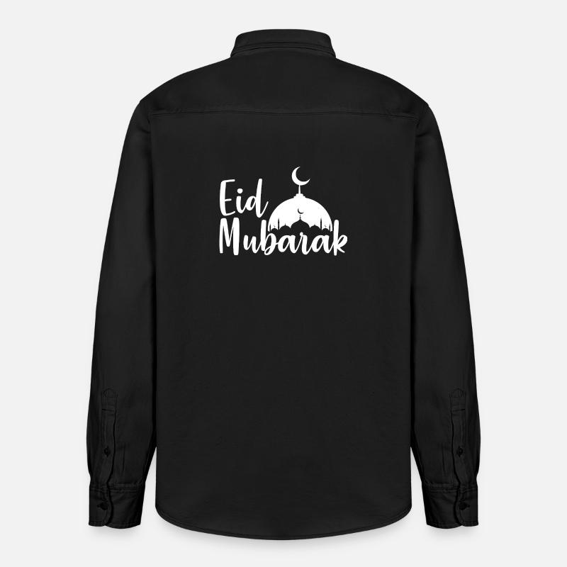 Eid Mubarak - Relaxed Fit Unisex Organic Hemd von Stanley/Stella - washed Black