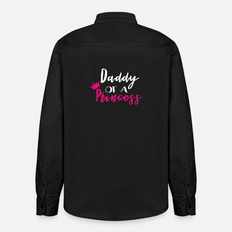 Le père d’une princesse - Chemise unisexe coupe décontractée bio Stanley/Stella - noir délavé